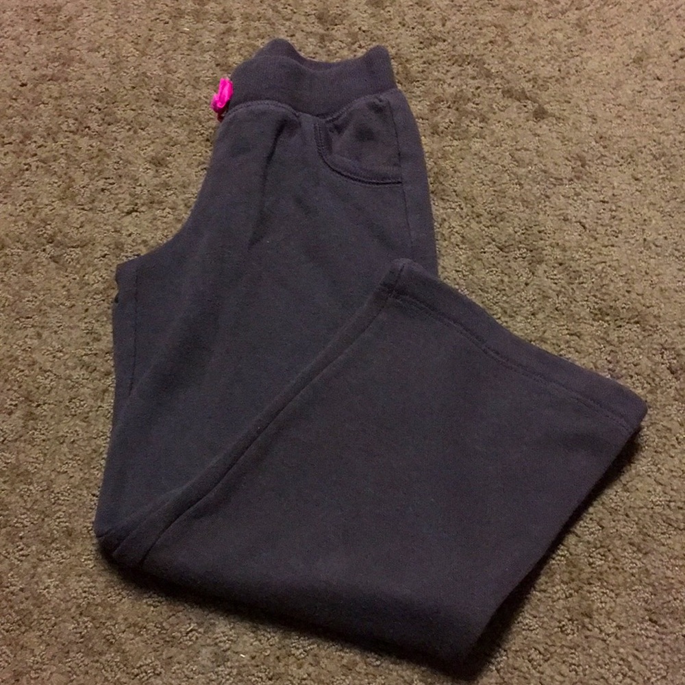 Jogging pants for Girls Sz 5 solid thick brown jogging style EUC